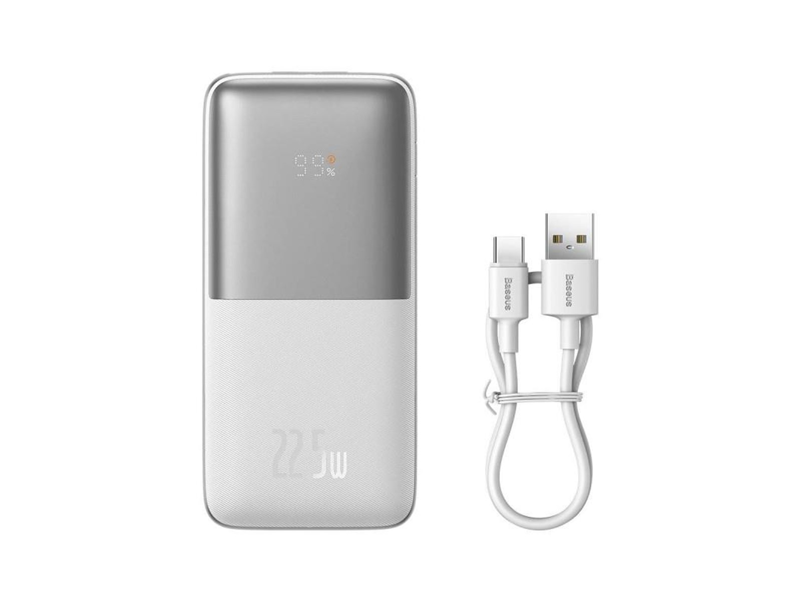 Baseus Bipow Pro 10000mAh 2xUSB USB-C 22.5W (white) Powerbank (Akku) - Weiß - 10000 mAh Baseus Bipow Pro 10000mAh 2xUSB USB-C 22.5W (white) Powerbank (Akku) - Weiß - 10000 mAh